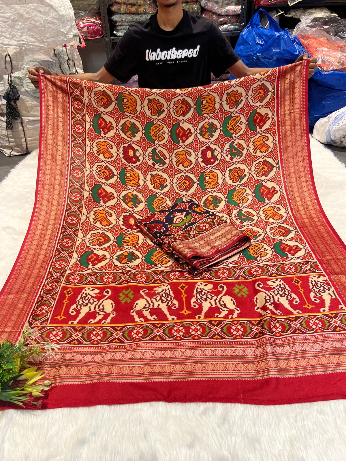 🐦 Double Ikat Patola Saree with Animal & Bird Designs | Affordable Traditional Elegance at ₹2050 🦁