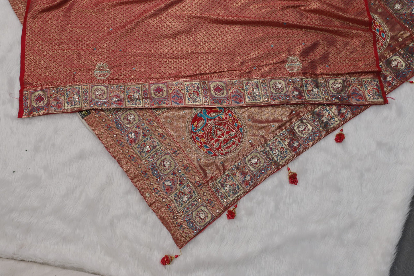 π Royal Madurai Silk Saree β¨ | Heavy Jardoshi & Mirror Work π | Latkan & Designer Pallu π | Pure Luxury Ethnic Wear π