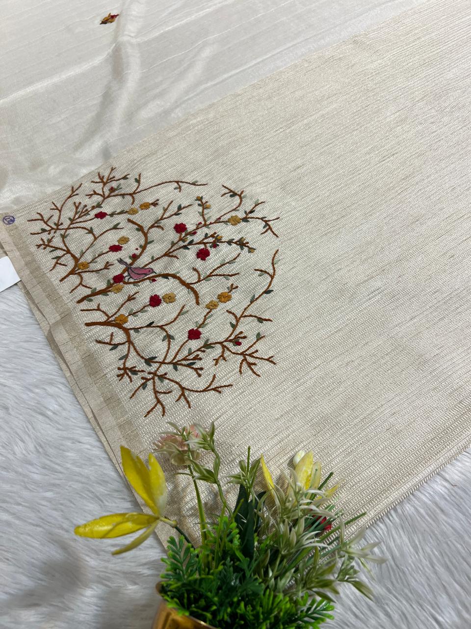 Luxury Party Wear Cotton Saree with Dhaga Work | Fancy Designer Saree by Shagun Fashion πβ¨