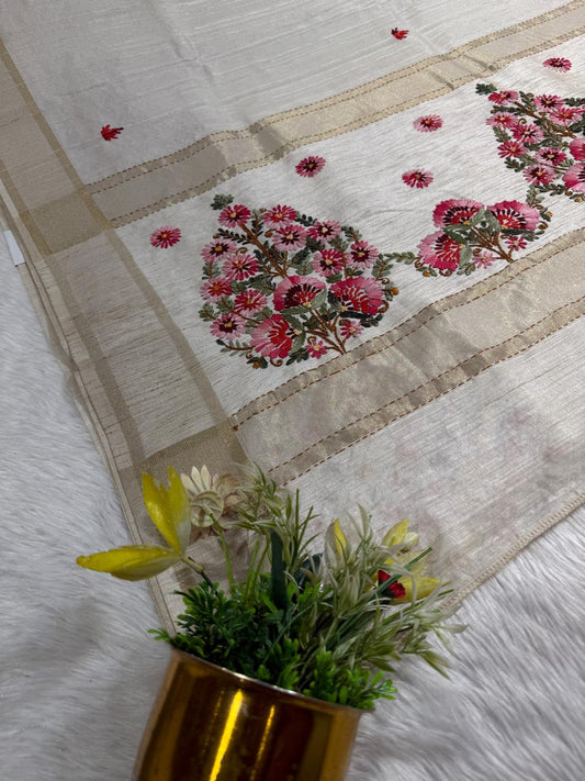 Shagun Fashion 🌿 Pure Cotton Designer Saree with Colorful Dhaga Work & Full Worked Blouse | Party Wear Luxury 👑