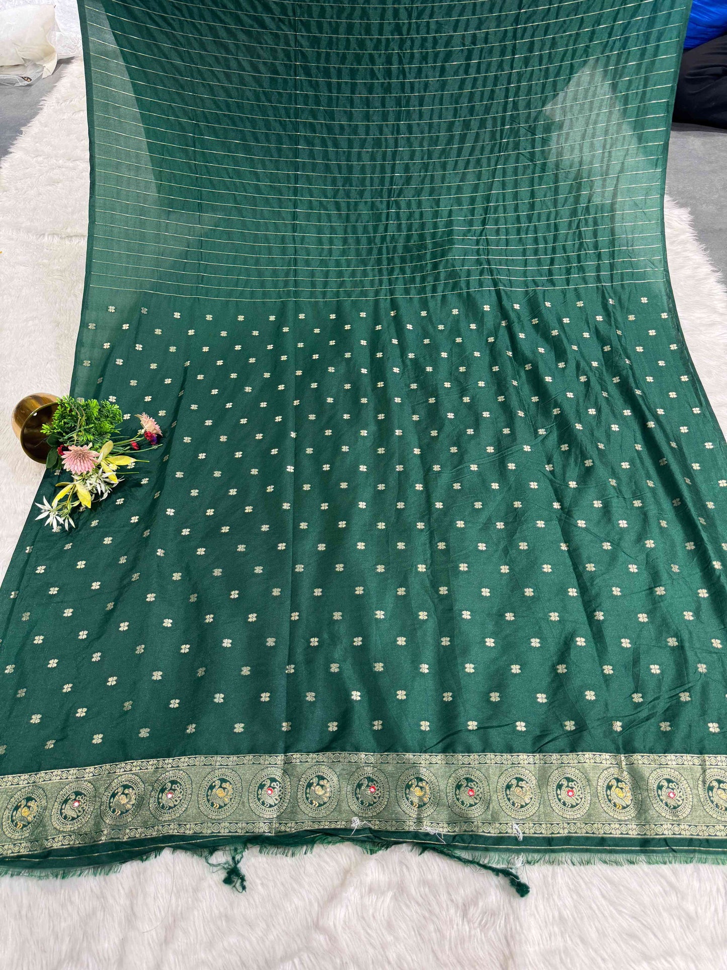 Heavy Designer Silk Saree with Elephant Pallu & Peacock Border Work | Party Wear Saree by Shagun Fashion π¦πβ¨