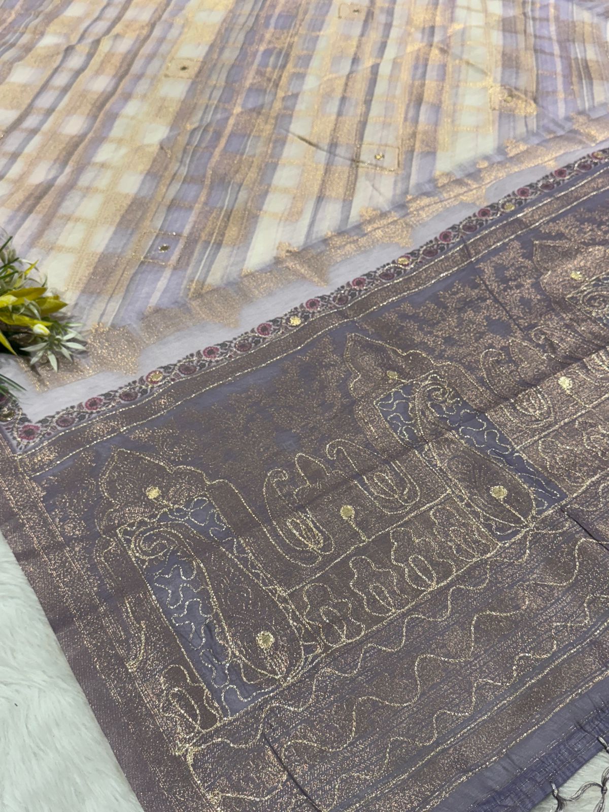 Luxury Organza Saree with Heavy Jari Work β¨ | Silky Tissue Designer Saree at βΉ1850 | Shagun Sarees & Zankhi Boutique