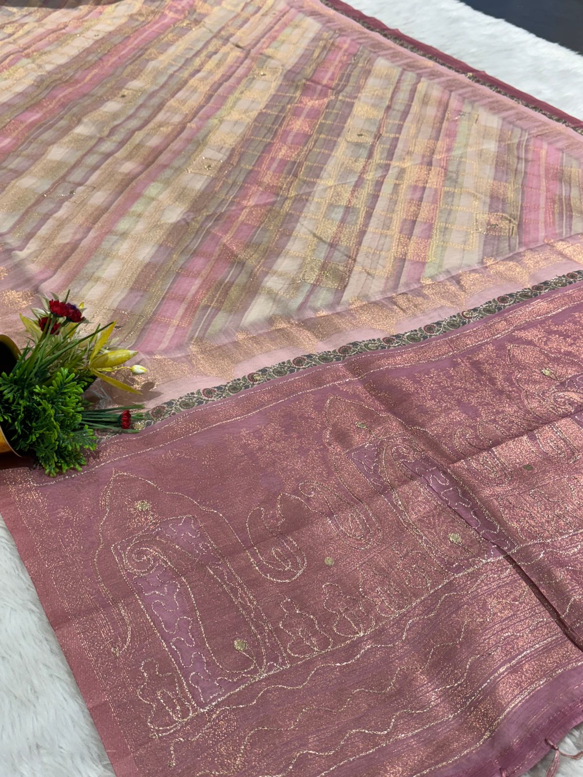 Luxury Organza Saree with Heavy Jari Work β¨ | Silky Tissue Designer Saree at βΉ1850 | Shagun Sarees & Zankhi Boutique