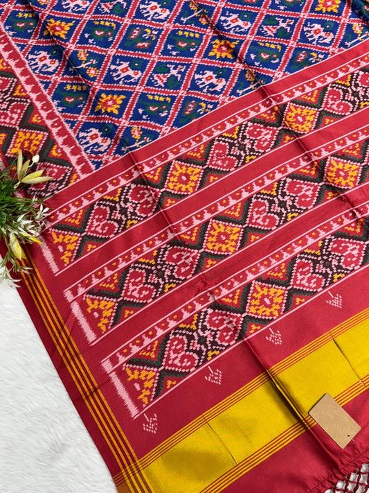 Vibrant Patola Style Saree with Traditional Ikat Motifs | Elegant Daily & Festive Wear by Zankhi Boutique 🌺