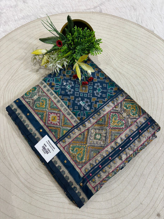 Traditional Patola Worked Saree with Heavy Embroidery & Zari Pallu | Wedding Wear by Shagun Sarees 💫