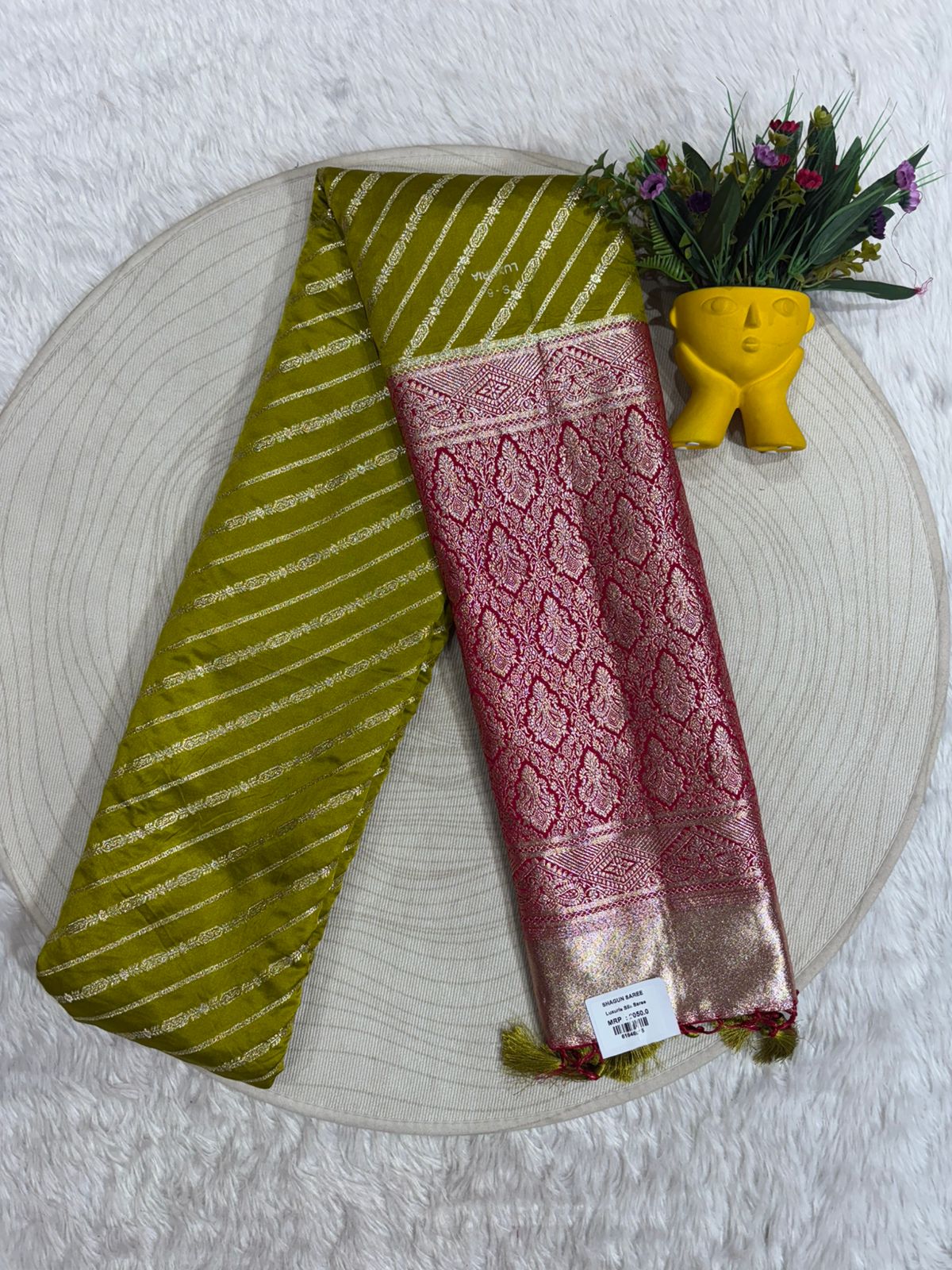 Banarasi Silk Saree for Women ✨ | Traditional Saree with Zari Work & Tassel Pallu | Shagun Sarees Exclusive