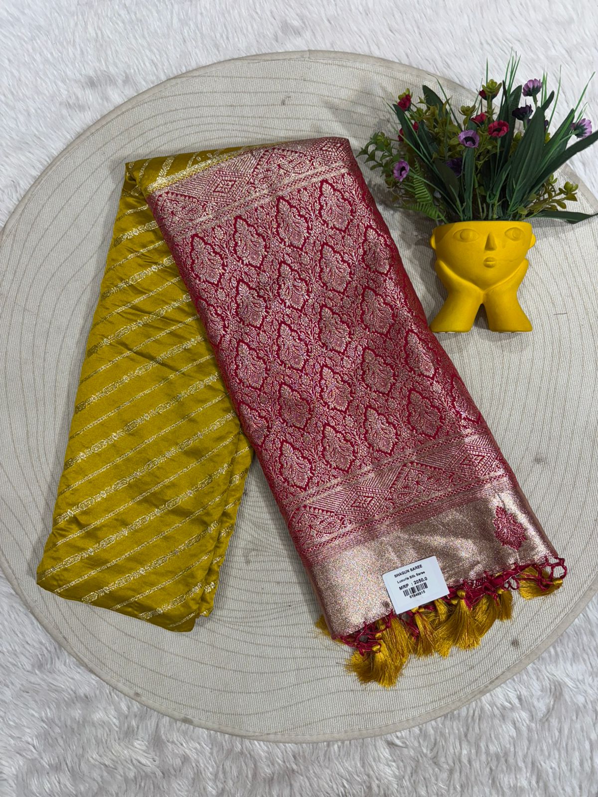 Banarasi Silk Saree for Women ✨ | Traditional Saree with Zari Work & Tassel Pallu | Shagun Sarees Exclusive