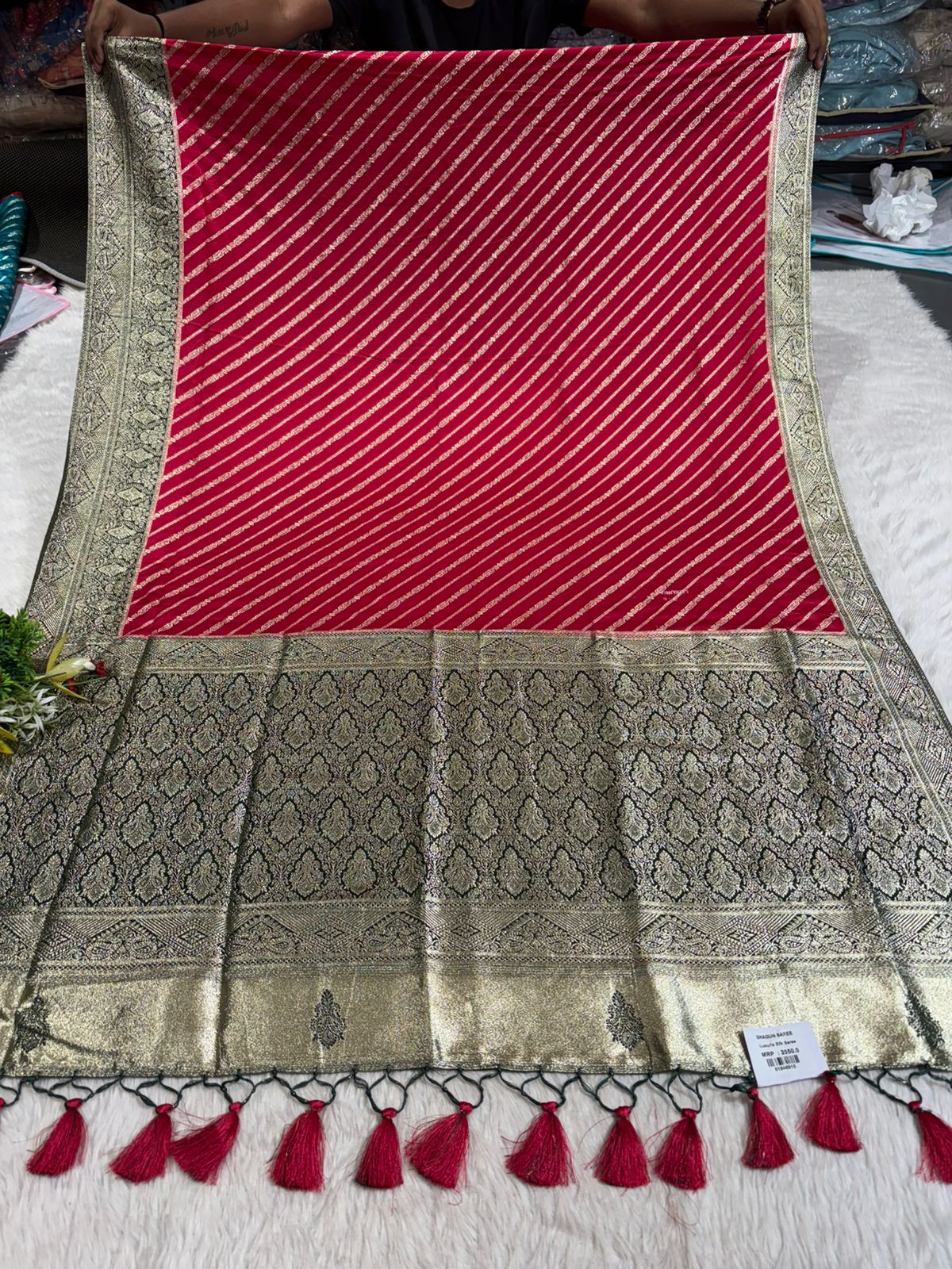 Banarasi Silk Saree for Women ✨ | Traditional Saree with Zari Work & Tassel Pallu | Shagun Sarees Exclusive