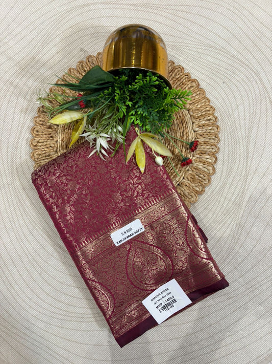 Elegant Banarasi Soft Silk Saree with Zari Work & Rich Paisley Border ✨ | Shagun Sarees by Zankhi Boutique