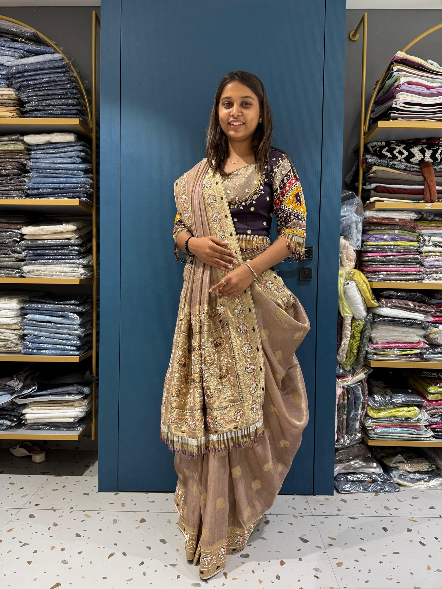 Designer Heavy Work Saree with Readymade Blouse for Wedding & Party π« | Shagun Sarees by Zankhi Boutique