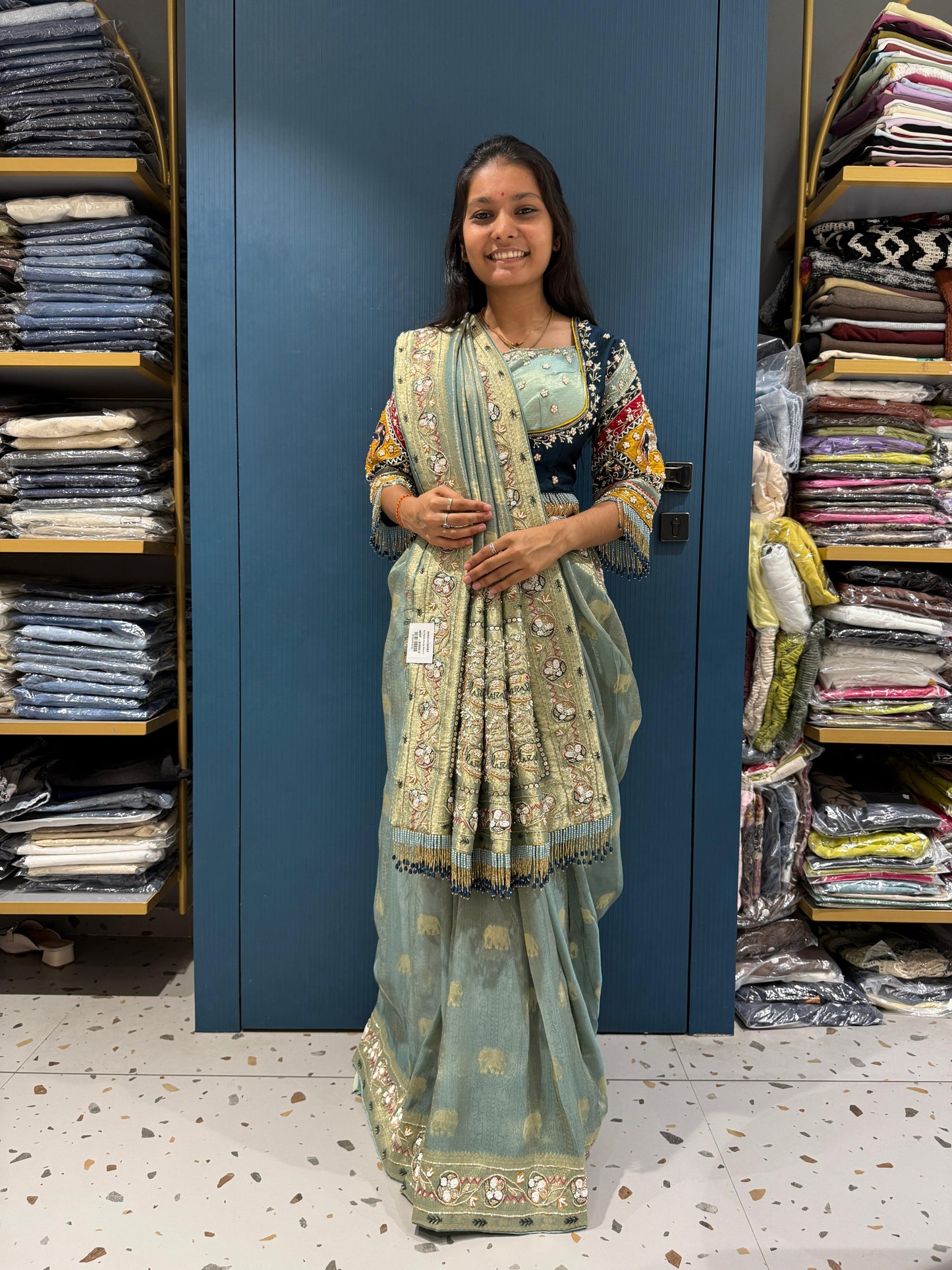 Designer Heavy Work Saree with Readymade Blouse for Wedding & Party π« | Shagun Sarees by Zankhi Boutique
