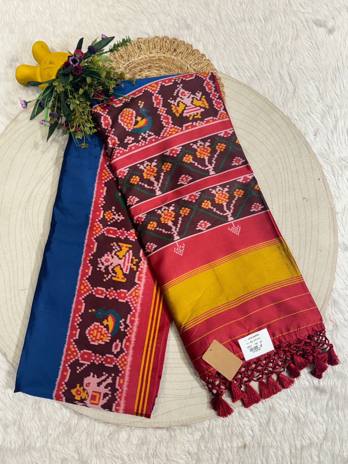 Elegant Gala Border Ikat Patola Saree 🧵 | Hyderabadi Design | Soft Silk by Shagun Sarees 💫