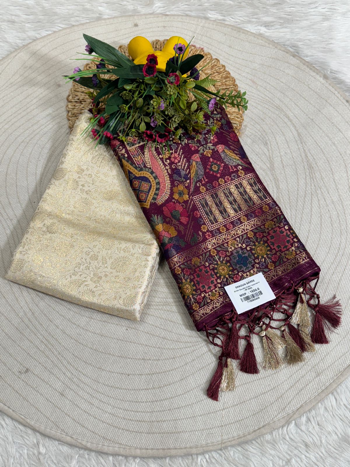 Traditional Kanjivaram Silk Saree with Rich Zari Pallu – Bridal & Festive Elegance ✨🪔👑