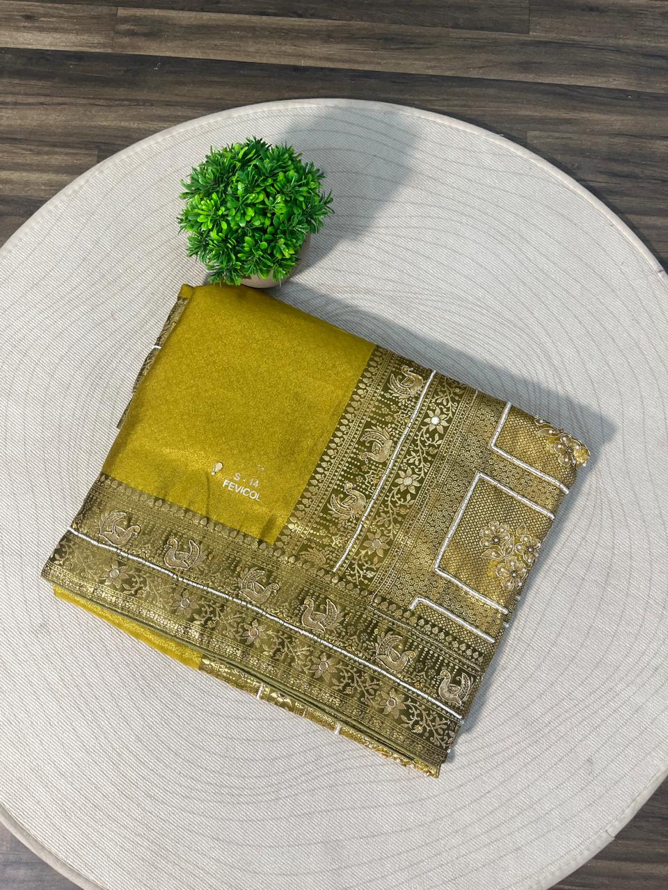 Silk Zardosi & Moti Work Saree | Premium Wedding & Festive Wear