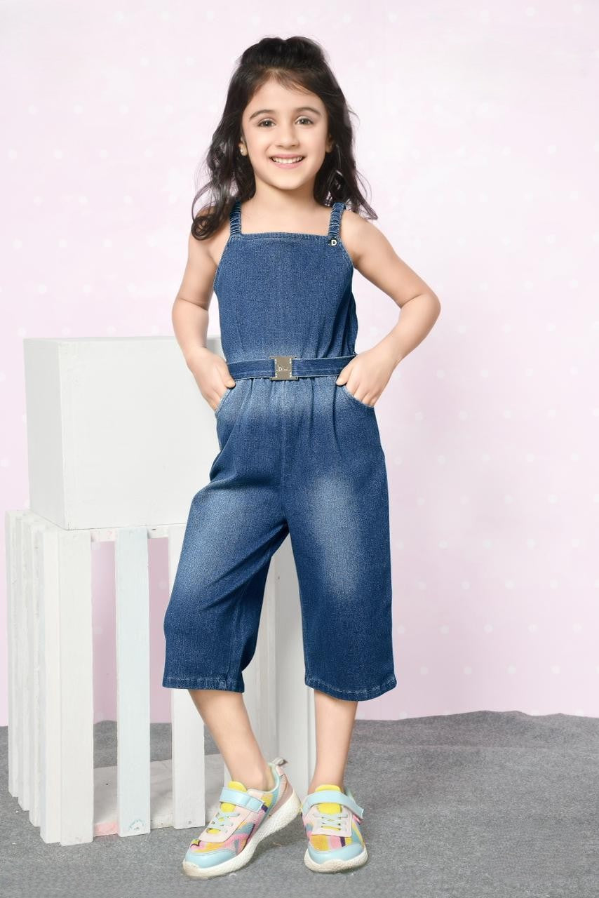 Stylish Denim Jumpsuit for Girls ||