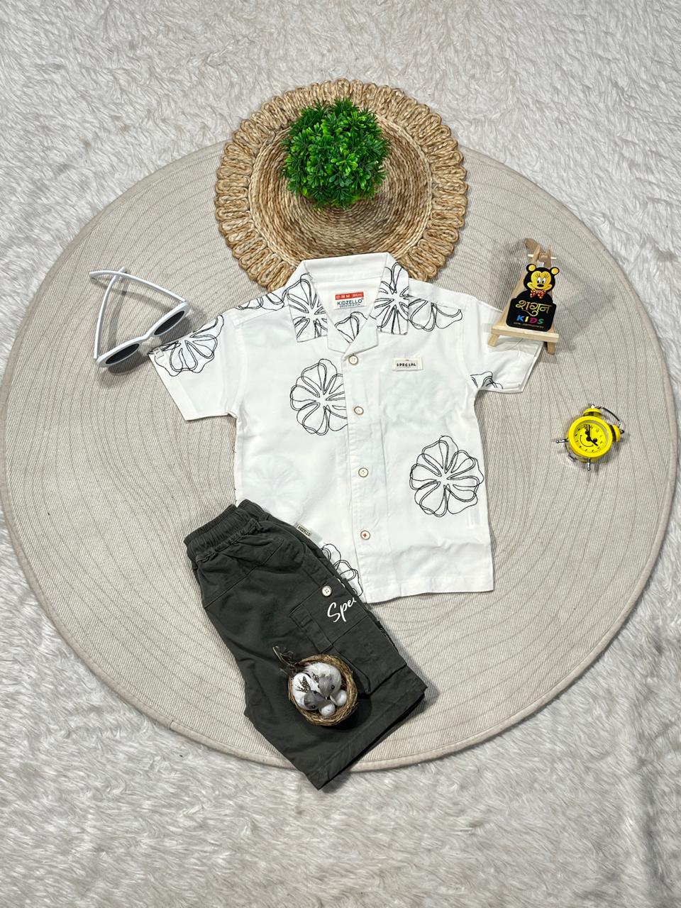 SHAGUN FASHION Trendy Kids Casual Summer Shirt & Shorts Set