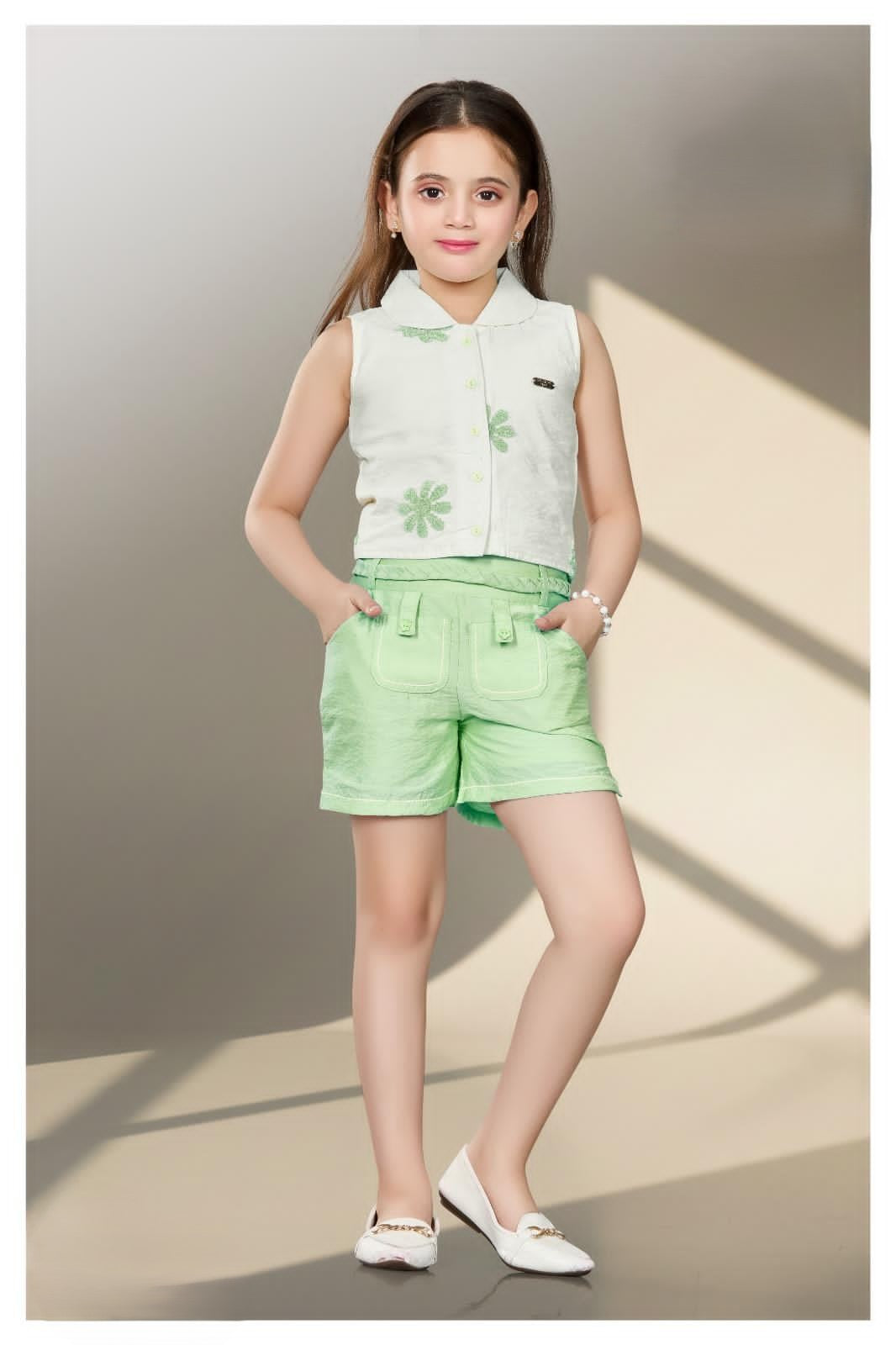 SHAGUN FASHION Sunny Breeze Summer Co-Ord Set for Girls