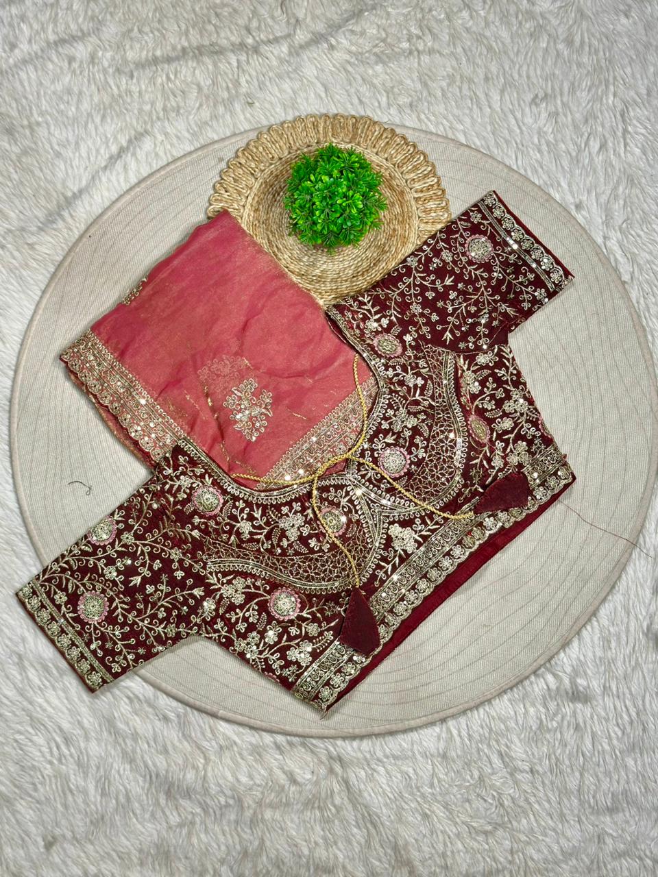 Heavy Embroidered Designer Saree with Blouse | Wedding & Festive Wear Saree by Shagun Sarees