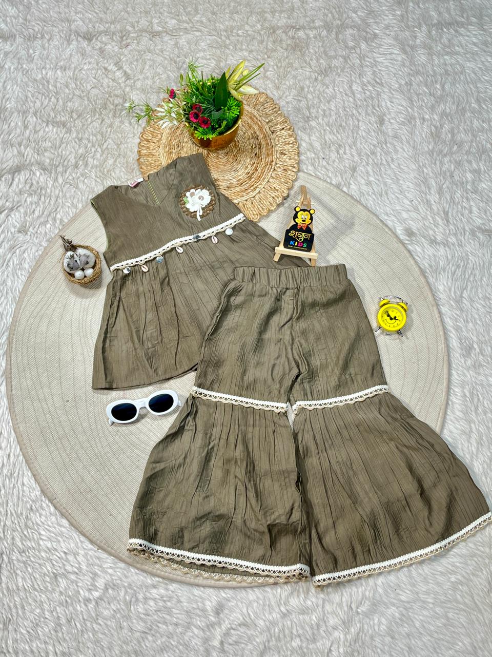 SHAGUN FASHION Exclusive: Stylish Girls' Sharara Suit Set