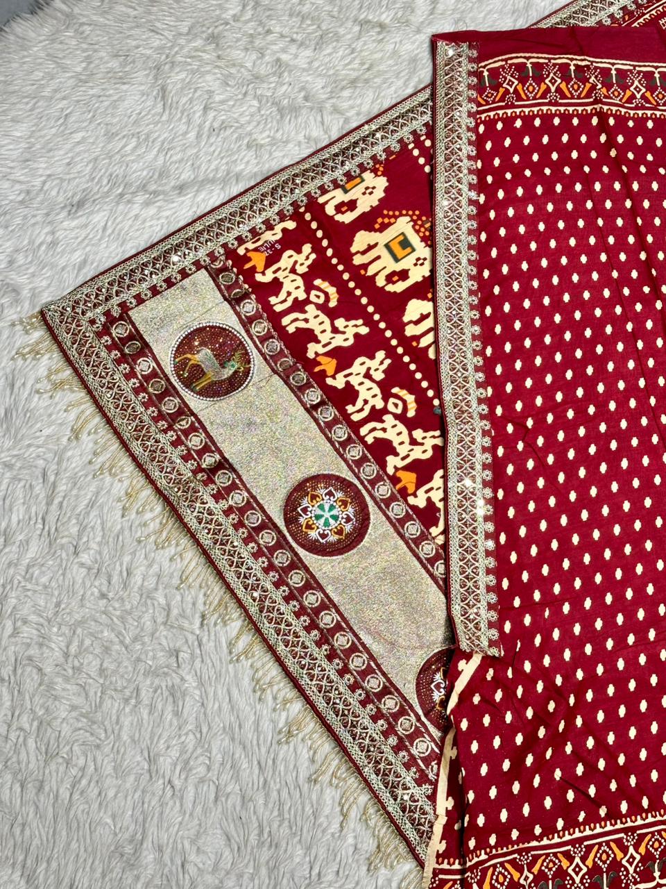 Traditional Printed Festival Saree for Women by SHAGUN FASHION
