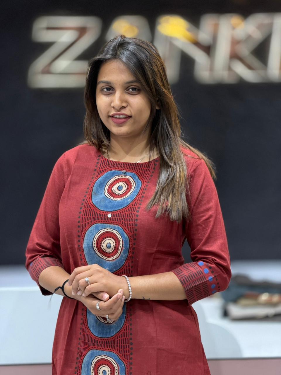 Stylish Maroon Printed Kurti for Women by SHAGUN FASHION