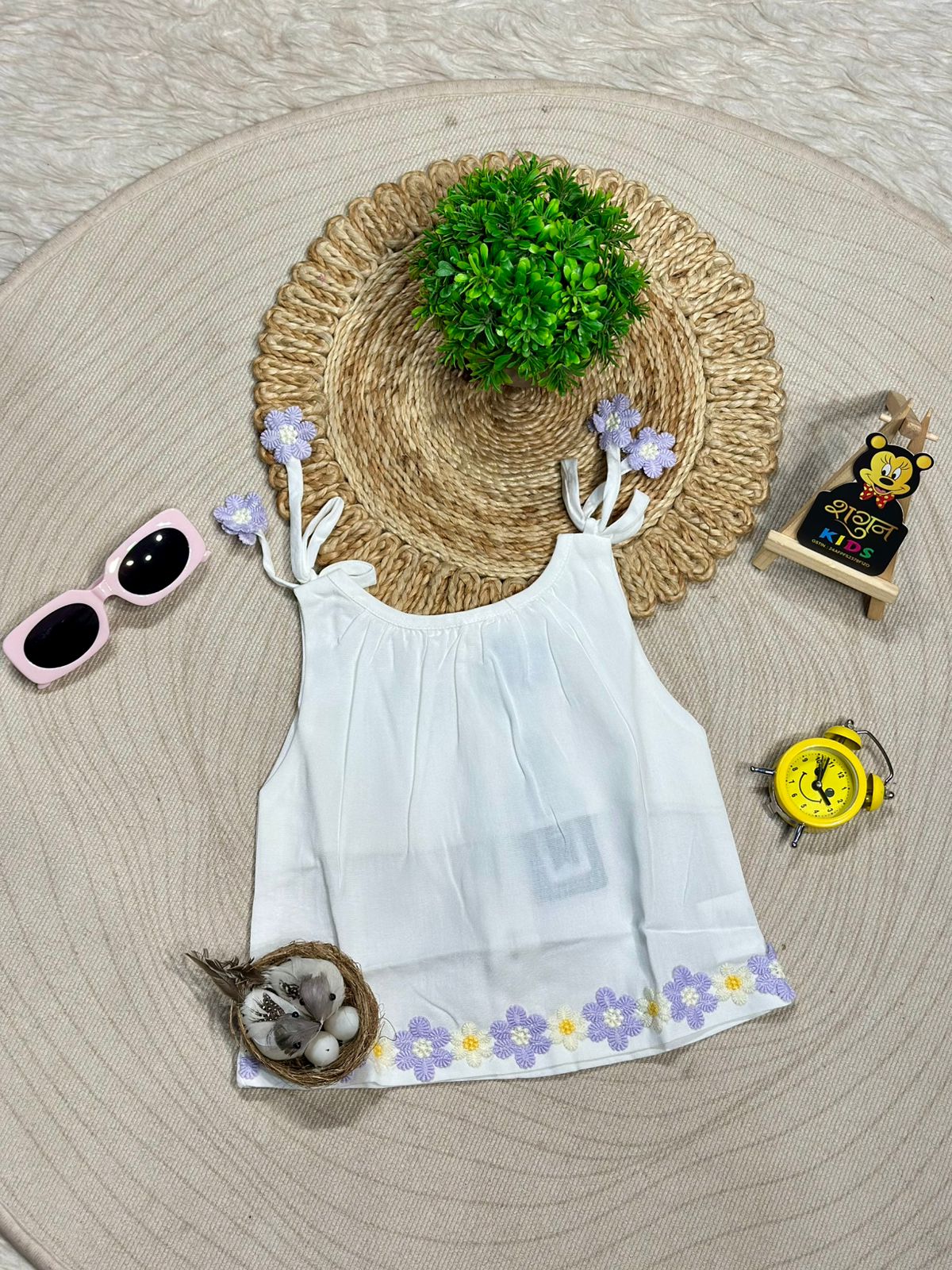 Cute Girls Floral Strap Top By SHAGUN FASHION