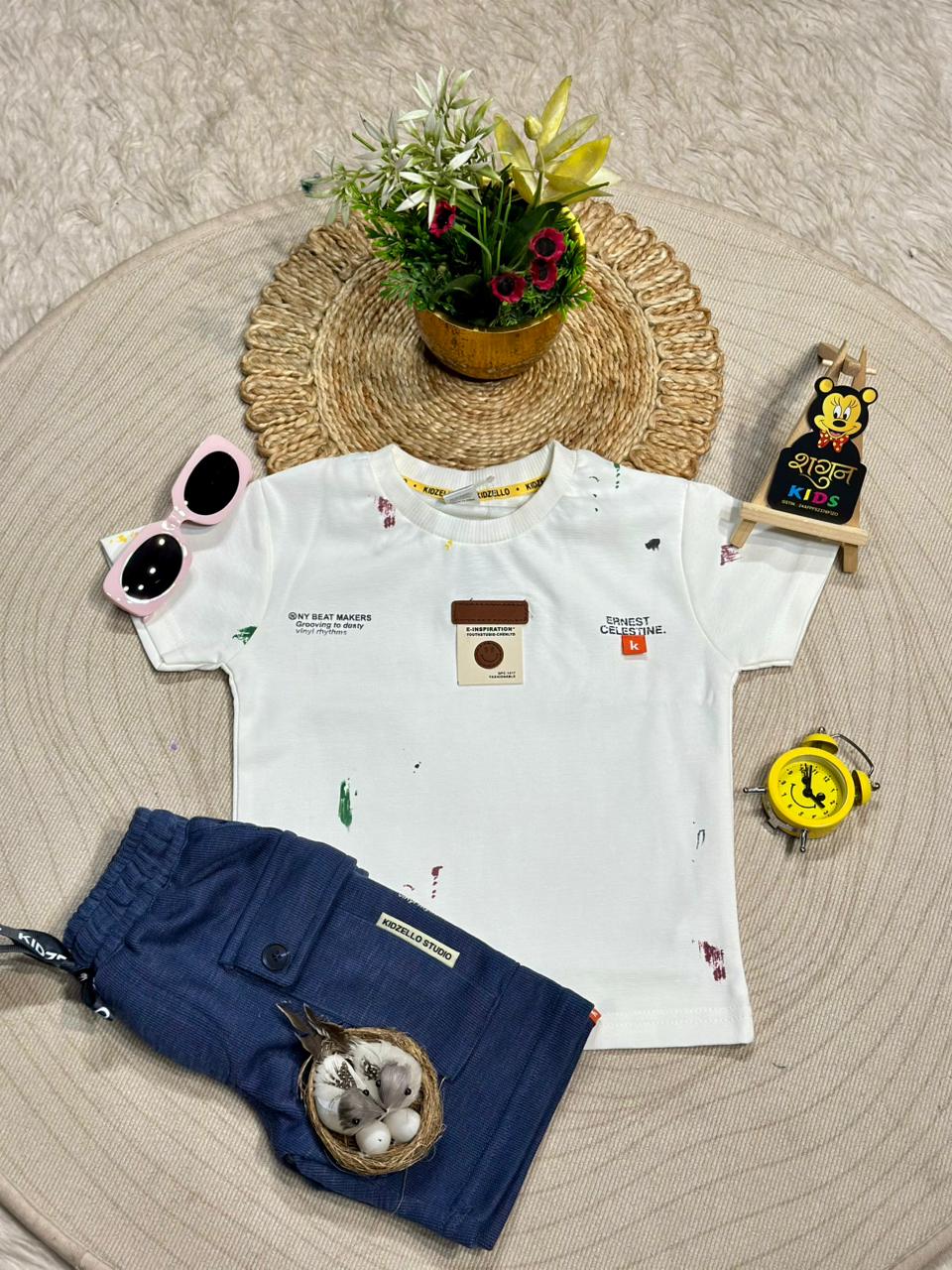 Cool Boys Casual T-Shirt & Cargo Shorts Set By SHAGUN FASHION