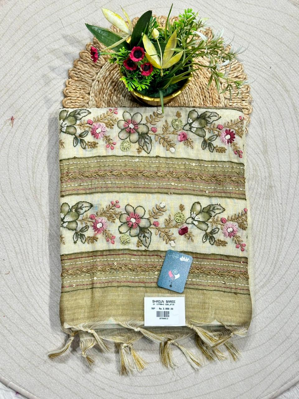 Designer Soft Silk Patola Saree with Elephant & Parrot Zari Border