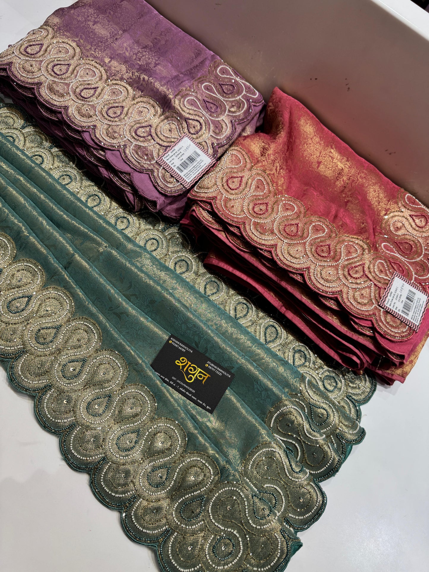 π Pure Soft Silk Saree with Moti Work Border β¨ | Elegant Designer Blouse Included π | Luxury Traditional Wear π