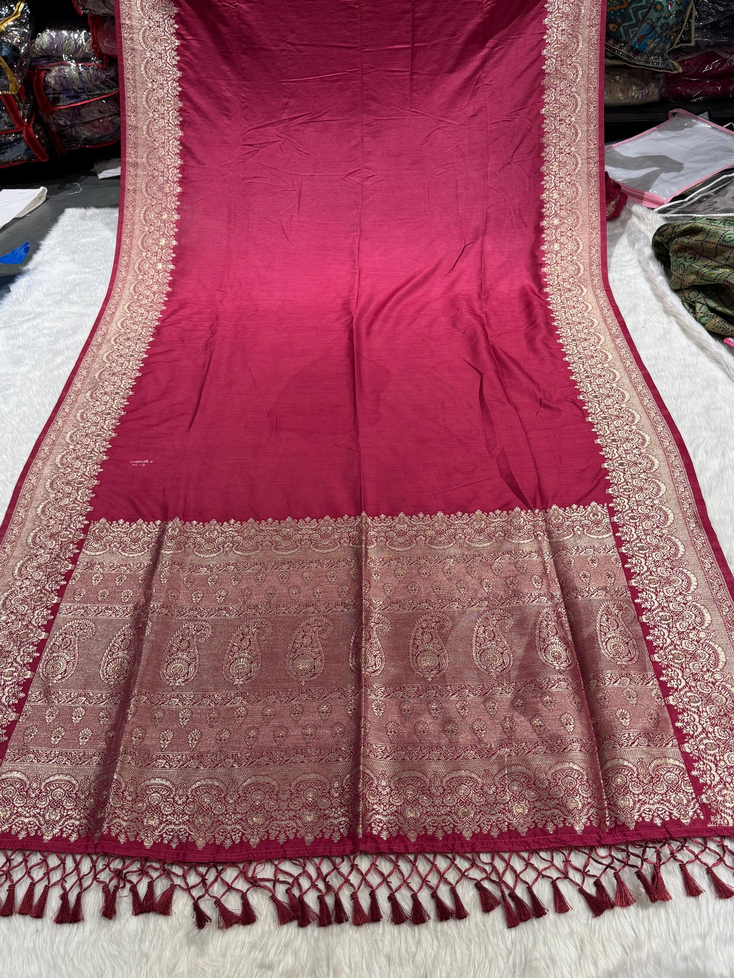 β¨ Gala Border Embroidered Saree | Multi-Color Magic π | Heavy Full Work Saree π | Festive & Bridal Favorite π