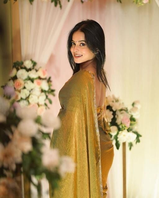 Bollywood Designer Saree with Heavy Lace Border π | Soft Georgette Saree for Wedding & Party Wear | Shagun Fashion Exclusive | Unstiched Blouse