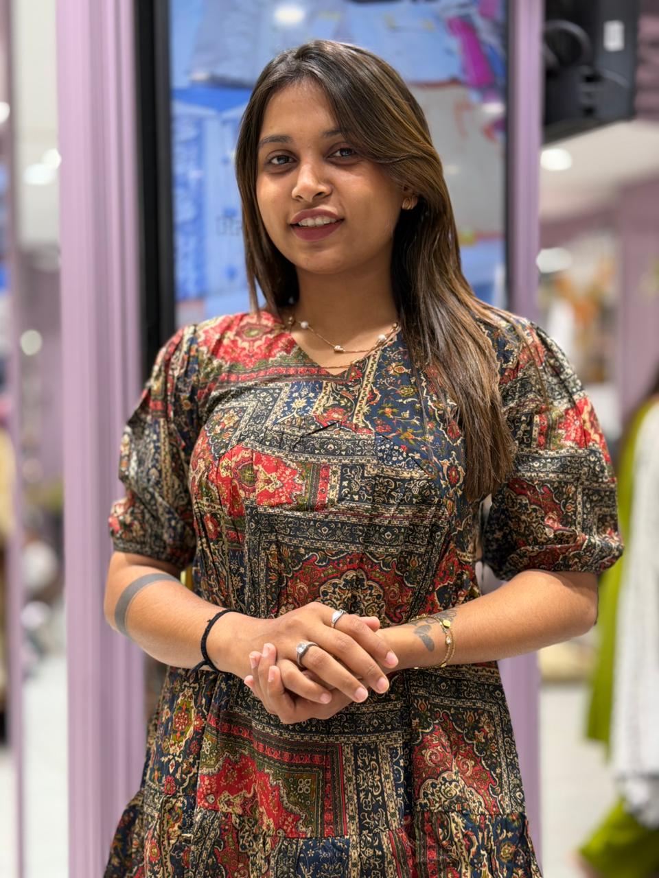 SHAGUN FASHION Beautiful Printed One-Piece Dress
