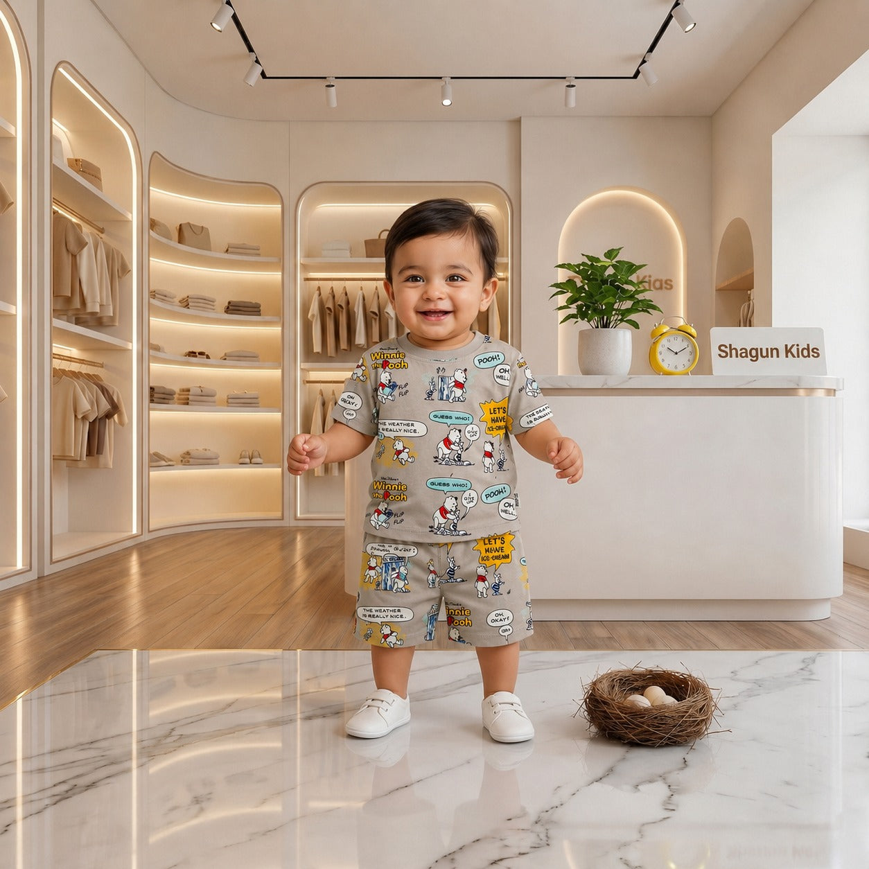 SHAGUN FASHION Cute & Super Comfortable Kids Graphic Print T-Shirt & Shorts Co-Ord Set for Boys