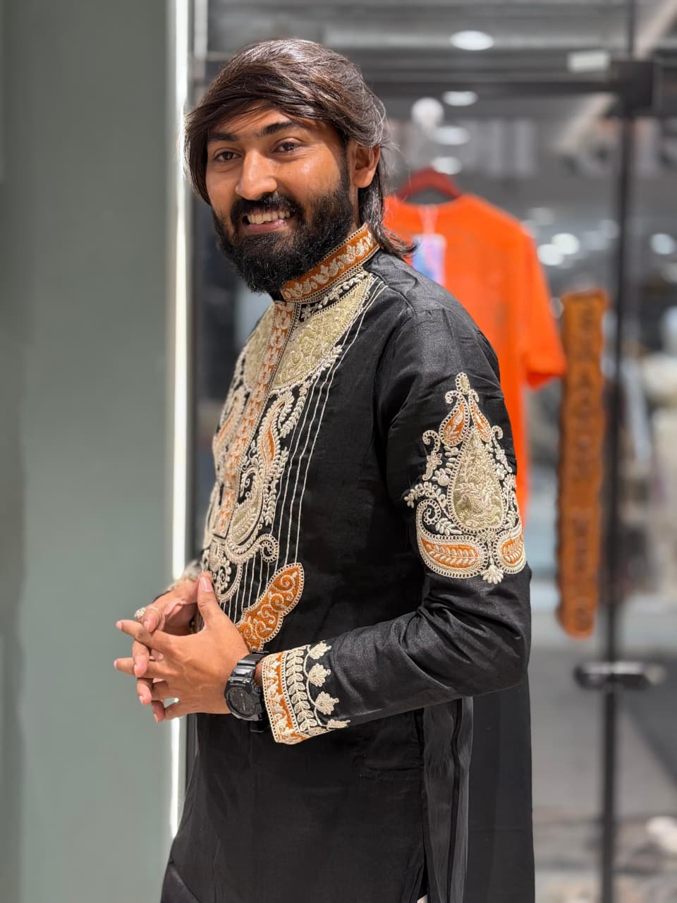Men's Premium Heavy Embroidery Short Kurta Set by SHAGUN FASHION β Exclusively on zankhi.in