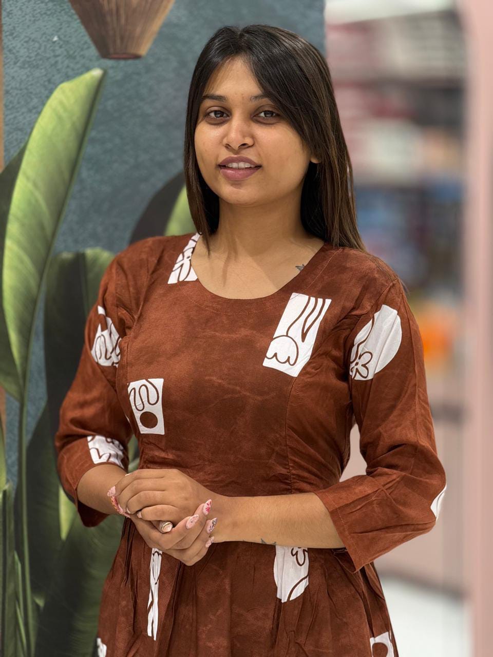 Stylish Printed Rayon Midi Dress for Women by SHAGUN FASHION