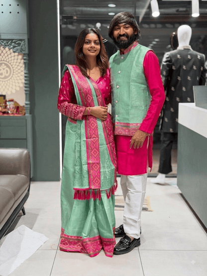 Exclusive Couple Matching Ethnic Outfit Set by SHAGUN FASHION