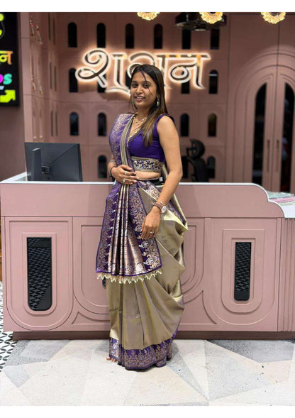 SHAGUN FASHION Luxury Banarasi Silk Saree with Fancy Border & Designer Blouse
