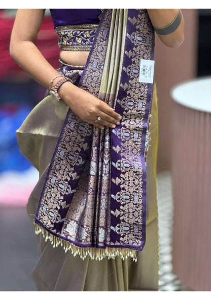 SHAGUN FASHION Luxury Banarasi Silk Saree with Fancy Border & Designer Blouse