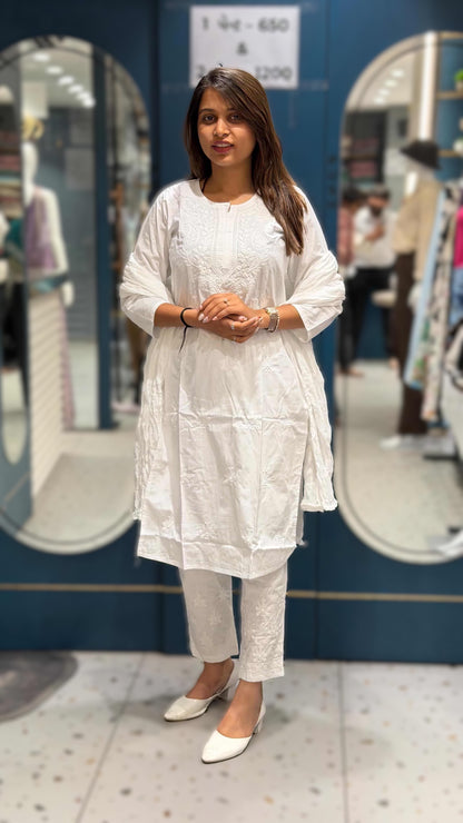 SHAGUN FASHION Cotton Kurta Set with Subtle Embroidery | Classic Ethnic Wear for Women