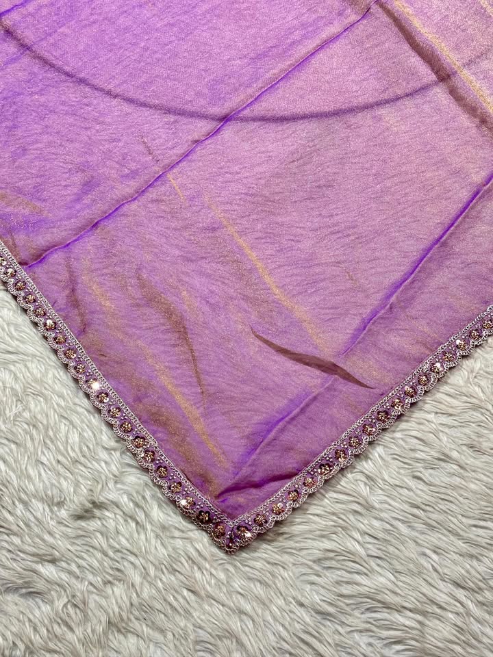 Organza Silk Embroidered Saree with Peacock Design | Designer Party Wear by SHAGUN FASHION