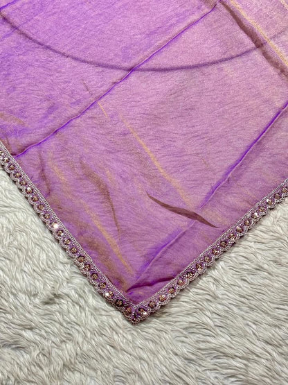 Organza Silk Embroidered Saree with Peacock Design | Designer Party Wear by SHAGUN FASHION