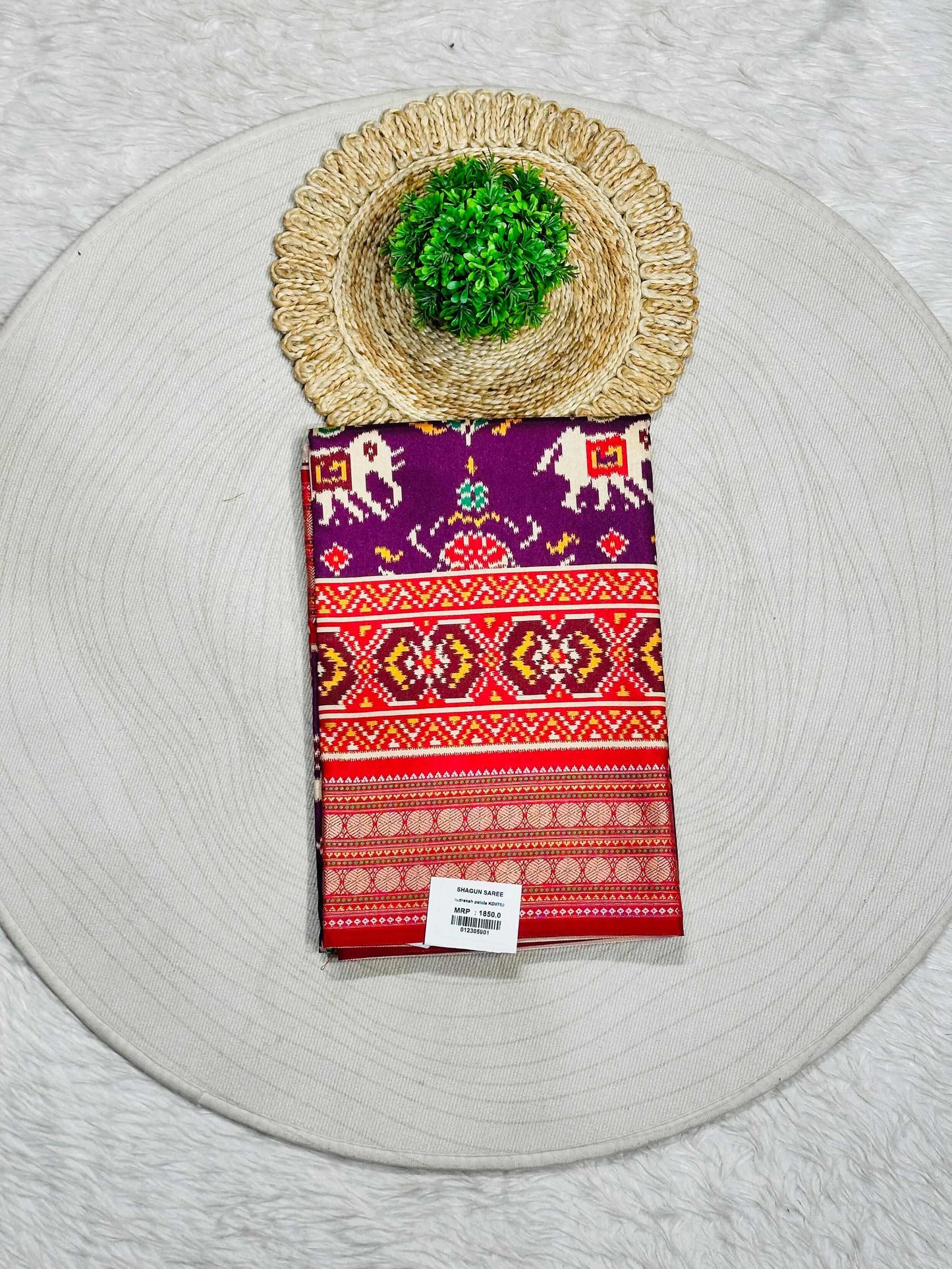 Patola Silk Saree with Ikat Design & Elephant Motifs | Traditional Ethnic Wear by Shagun Sarees