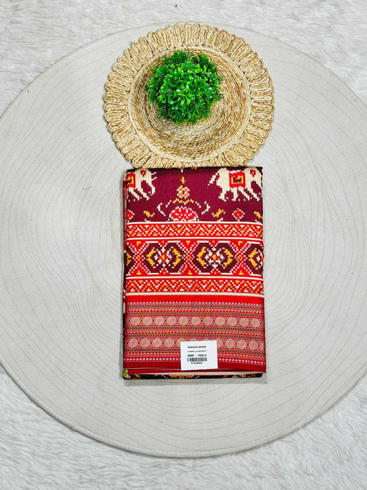 Patola Silk Saree with Ikat Design & Elephant Motifs | Traditional Ethnic Wear by Shagun Sarees