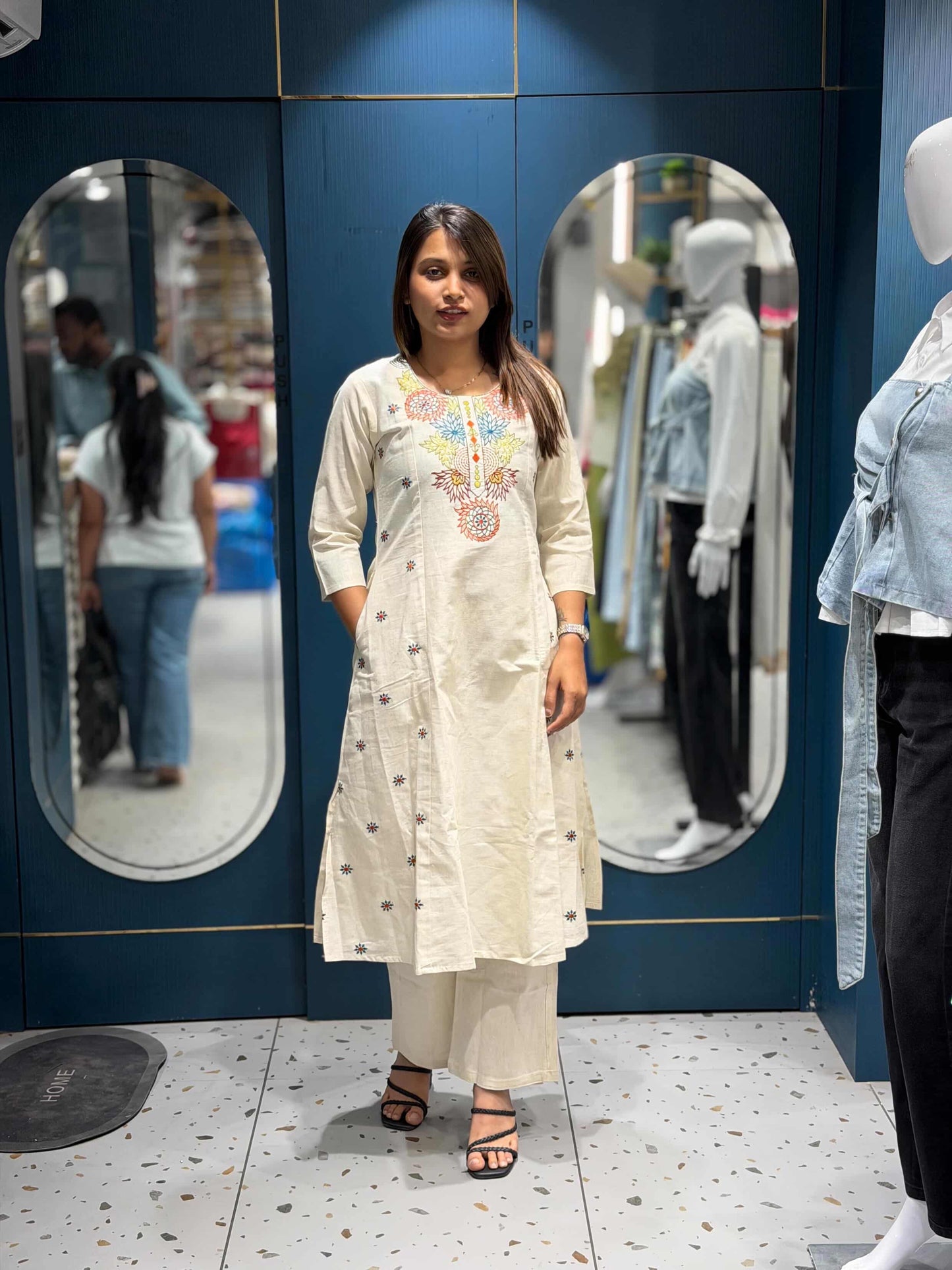SHAGUN FASHION Cotton Embroidered Kurta Set for Women | Festive & Casual Wear by Zankhi Boutique