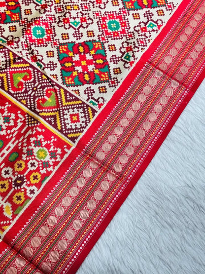 Patola Silk Saree with Elephant Motifs | Traditional Designer Saree by Shagun