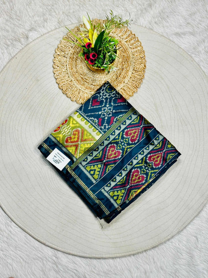 Patola Silk Saree with Tassels & Contrast Border | Designer Ethnic Wear by SHAGUN FASHION