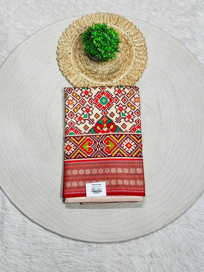 Patola Silk Saree with Elephant Motifs | Traditional Designer Saree by Shagun