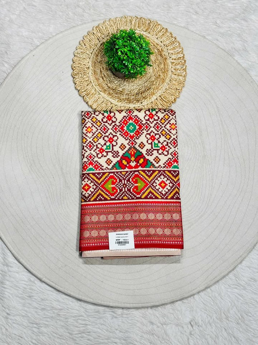 Patola Silk Saree with Elephant Motifs | Traditional Designer Saree by Shagun