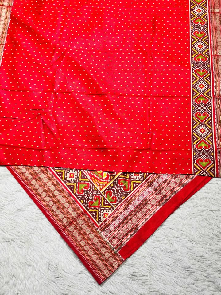 Patola Silk Saree with Elephant Motifs | Traditional Designer Saree by Shagun