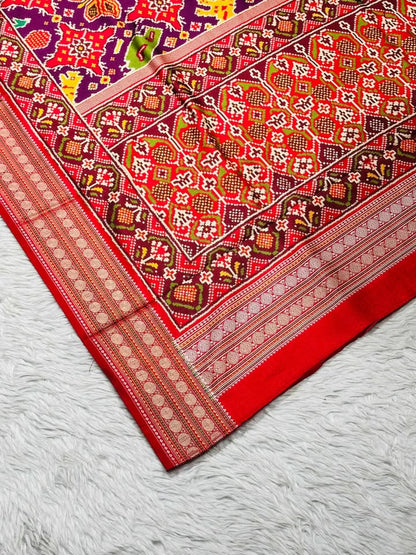 Patola Print Saree with Traditional Border | Festive & Wedding Wear by Shagun Sarees